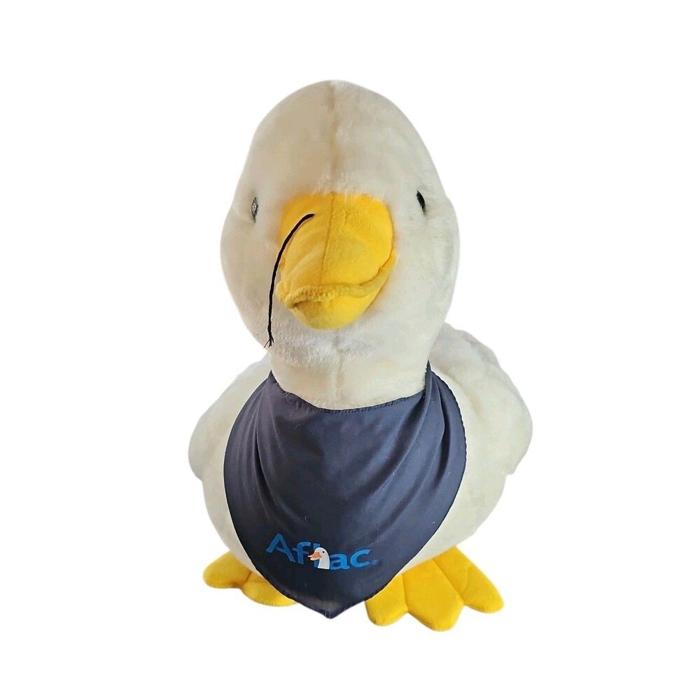 Giant 20"x23" AFLAC Duck w/ Bandana Huge Plush Stuffed Animal JUMBO Talks Sound - Picture 2 of 9